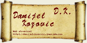 Danijel Kožović vizit kartica
